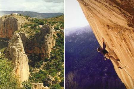 Escalada en Las Muelas de Chulilla.
